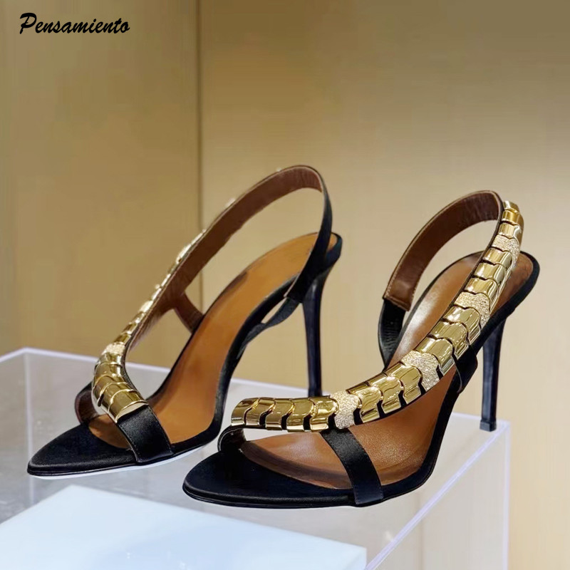 Gladiator Sandal Women - Sandal Gladiator Wanita Satin Berpayet Rhinestone