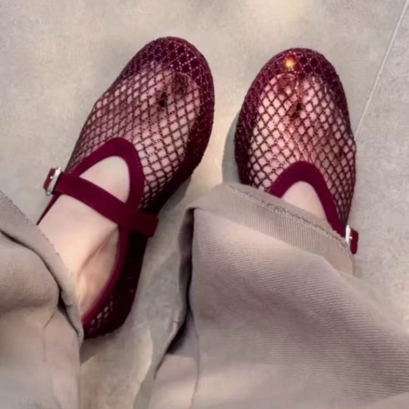 Women'S Shoes Large - Sandal Baotou Berhias Rhinestone Wanita 2026
