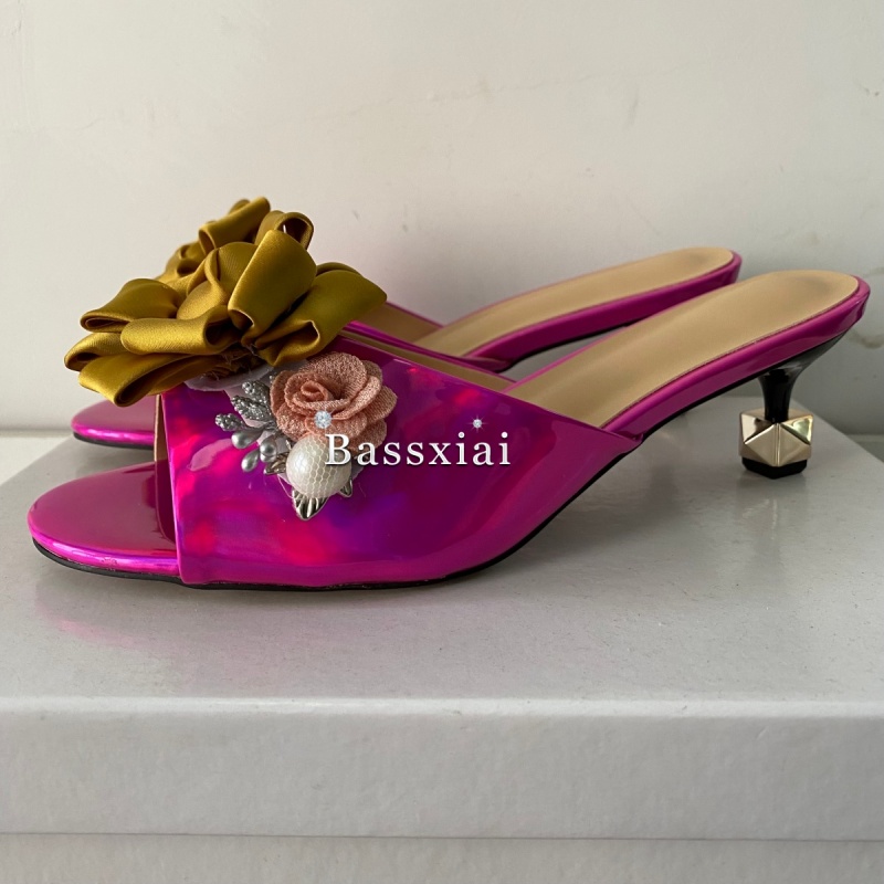 Sandal Bunga Buatan Tangan Dek - Women'S Shoes Kitten Heels ulasan dan harga