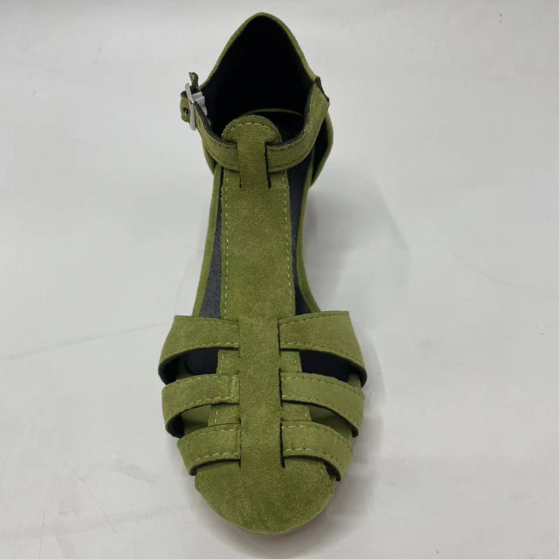 Sandal Wanita Hijau Suede Kitt - Women'S Shoes Kitten Heels ulasan dan harga
