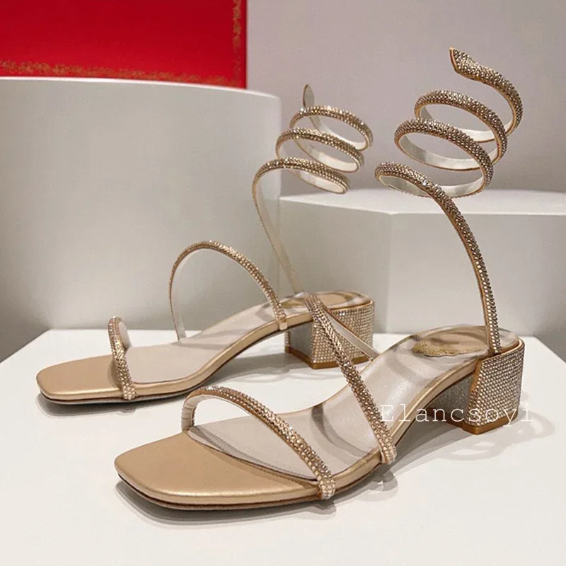 Sandal Hak Tinggi Chunky Ujung - Gladiator Sandal Women ulasan dan harga