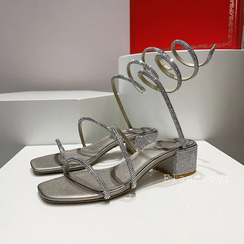 Sandal Hak Tinggi Chunky Ujung - Gladiator Sandal Women ulasan dan harga