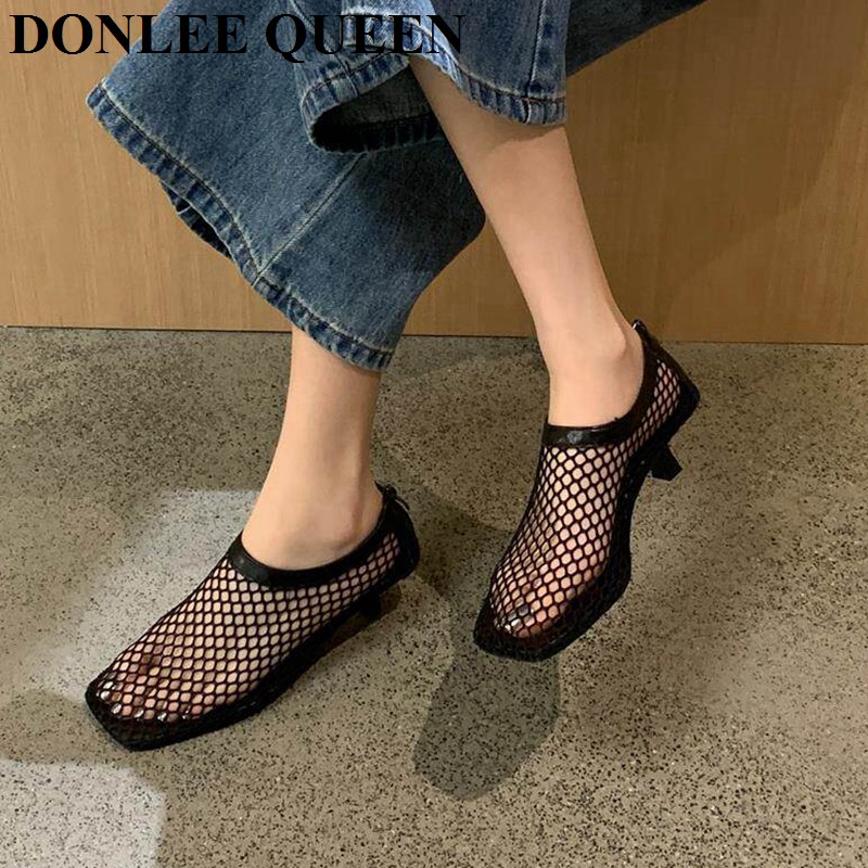 Sandal Mule Vintage Berbahan M - Women'S Shoes Kitten Heels ulasan dan harga