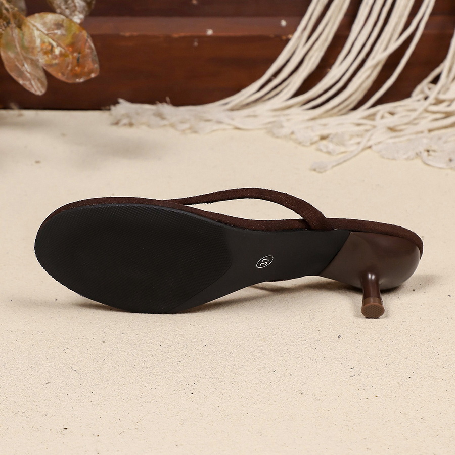 Sandal Thong Hak Tinggi Suede  - Women'S Shoes Kitten Heels ulasan dan harga